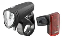AXA GREENLINE 15 lux / 1 LED USB on/off sada svetla na bicykel čierna