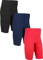 TupTam Mädchen Leggings Kurz Radlerhose 3er Pack, Farbe: Schwarz Dunkelblau Rot, Größe: 152