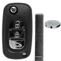 Klapp Schlüssel Gehäuse Funkschlüssel Fernbedienung 2 Tasten Autoschlüssel  Rohling + Batterie für Chevrolet: : Auto & Motorrad