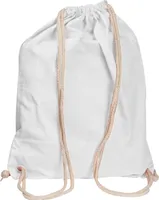 Gymbag / Sportbeutel / Turnbeutel aus Baumwolle / Farbe: weiß