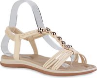 riemchensandalen creme