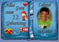 Tortenaufleger Fototorte Tortenbild zum Geburtstag Motiv: Feuerwehr (Zuckerpapier) DIN A4 Buchform Blau