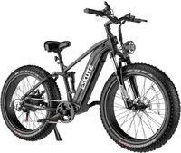 E-BIKE E-Mountainbike 26Zoll Elektrofahrrad 20Ah, 250W Bafang Motor bis zu 100km, E-MTB mit Softtail-Federung​​ Shimano 7-Gang-Schaltung​​ Herren Bike