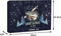 2024 Weihnachts-Adventskalender, Fischzubehör-Set, 24 Tage Countdown, Angelköder, tägliche Angelausrüstung mit Köder, Haken, Zubehör