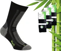 3 Paar Boru Bamboo Arbeitssocken - Bambus - Schwarz - Größe 39-42