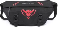 Taška na pás Fanny Pack Bum Bag so zipsom 6 vreciek na cestovanie mobilný telefón kempovanie turistika fitness nastaviteľný popruh polyester čierna 33 cm x 7 cm x 18 cm (čierna)