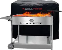 Mangal Batyr Deluxe Edelstahl Schaschlikgrill mit Abdeckhaube