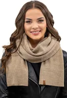 Vivisence damen winter schal warm und gemütlich halsbedeckung an winter und herbst warm dick schal, klassisch winterschal für frauen, hergestellt in der eu, beige, einheitsgröße