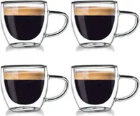 Orion Thermogläser 4 Stück Kaffeegläser Teeglas Kaffeeglas Doppelwandig Gläser