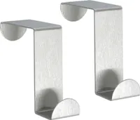 Orion Handtuchhaken Türhaken Metallhaken Kleiderhaken Türgarderobehaken Haken für Türen Stahl 2er Set