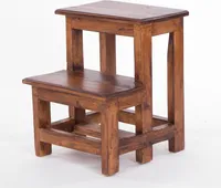 Trittleiter "STEP" | 47x37 cm, Recycling Holz | Tritthocker