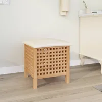 vidaXL Kúpeľňová stolička 48x47,5x52 cm z masívneho dreva orech