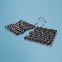 R-Go Tools Split R-Go Break Tastatur, AZERTY (BE), Bluetooth, schwarz, Mini, Bluetooth, Scherenschalter, AZERTY, Schwarz