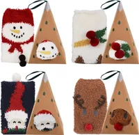 4 Paare Kuschelsocken Weihnachtssocken Damen Warme Plüschsocken Süße Bettsocken Damen Christmas Männer und Frauen Lustige Warme Wintersocken Socken Geschenk