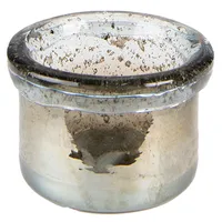 Clayre & Eef Teelichthalter Ø 9x6 cm Grün Glas
