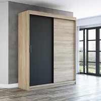 Schwebetürenschrank, 2-türig Schrank! Moderne Garderobe für Kleidung. Verschiedene Farben (Weiß, Schwarz, Somona) Kleiderschrank PAX 180 cm