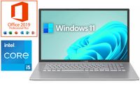 Laptop Asus VivoBook K712  - Intel Core i5 - 1000GB SSD + 1000GB HDD - 16GB DDR4-RAM - Windows 11 Pro + MS Office 2019 Pro - 44cm (17.3" LED) Full HD IPS Display Matt