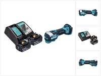 Makita DTM 52 RM akumulátorové multifunkčné náradie 18 V Starlock Max Brushless + 2x akumulátor 4,0 Ah + nabíjačka