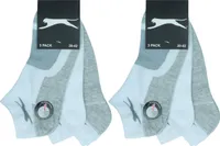 Slazenger 6 Paar Socken Sneaker Herren Baumwolle Piquet Weiß-Grau43-46