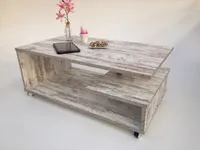 Möbel SD Couchtisch Timmi Canyon White Pine mit Rollen