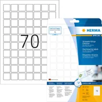 1.750 HERMA wetterfeste Folienetiketten 8339 weiß 24,0 x 24,0 mm
