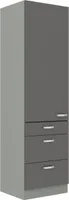 60 cm Küche Bianca Grey Grau Hochglanz Küchenzeile Küchenblock