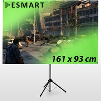 ESMART X-Type Ultralightweight Greenscreen 161 x 93 cm | 70" | mobiler Greenscreen | transportabel | 5 kg | Vormontiertes Stativ | Tragetasche