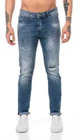Red Bridge Herren Jeans Hose Denim Pants Faded Destroyed Blau W33L34