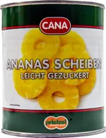 Food-United Ananas Scheiben Ringe leicht gezuckert 1 Dose Füll 825g ATG 490g