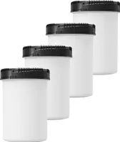 4er Set: 1000 ml Packo Vorratsdose, Dose mit Deckel, Frischhaltedose, Mehldose, Gewürzdose