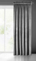 Eurofirany Samtvorhang Melanie stahl 140cm x 270cm