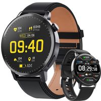 Smartwatch Damen Herren, Smartwatch mit Telefonfunktion, 1.43" HD Fitness Tracker Uhr, IP67 Wasserdicht Pulsmesser Schrittzähler Aktivitätstracker