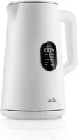 Wasserkocher ETA Elsa Weiß  Artikel-Nr.: ETA559790010  Designer-Edelstahkanne mit elektronischer Temperaturregelung (40-100 °C) und doppelwandigem Brühmantel.