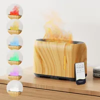 Aroma Diffuser, Luftbefeuchter, Diffusor für ätherische Öle mit Flammeneffekt, Elektrisch Duftlampe, 7-Farben-Flamme, Diffusor mit Fernbedienung