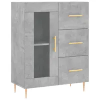 vidaXL Kredens betonowy szary 69,5x34x90 cm materiał drewnopochodny