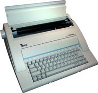 TWEN Elektrische Schreibmaschine "TWEN 180 PLUS" QWERTZ-Tastaturbelegung grau
