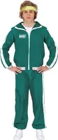80er Jahre Jogginganzug The Gamer Herren-Outfit inklusive Jacke und Hose, Größe: 52 - 54 (L) Farbe: Grün
