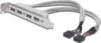 DIGITUS USB 2.0 Slotblech 4 x USB Port 0,25 m