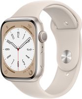 Apple Watch Series 8, 45 mm Polarstern Aluminium mit M/L size Polarstern Sportarmband GPS - Smartwatch (US version)