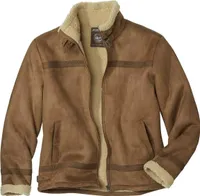 Atlas For Men - Pánská bunda s podšívkou Sherpa AF534 (L) (Světle hnědá)