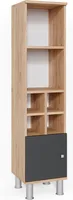 Vicco Midischrank Fynn, 30 x 130.6 cm kleine Tür, Anthrazit/Goldkraft Eiche