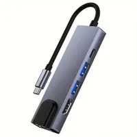 5-in-1 USB C Hub mit USB 3.0, USB 2.0, 4K HDMI, RJ45 Ethernet