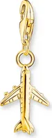 THOMAS SABO Charm-Anhänger Flugzeug vergoldet 2012-413-39