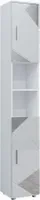 Vicco Badschrank Irma, 30 x 192 cm, Weiß Hochglanz mit Einsätzen