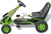vidaXL Gokart na pedały z regulowanym siedziskiem Zielony
