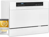 Exquisit Geschirrspüler GSP206-030D weiss | Spülmaschine 55 cm | Power+ | ECO Modus | Tischgerät