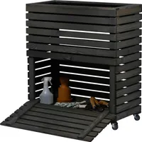 dobar Hochbeet "Rolla" Gr. L, Anthrazit mit Staufach, 72x32,5x78 cm