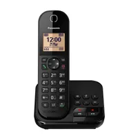 Panasonic Festnetztelefon KX-TGC420, Anrufbeantworter, Farbe: Schwarz