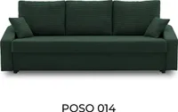Couch DORMA 221x92 - mit schlaffunktion - Farben zur Auswahl - komfortables Couch - mit Bettkasten - Stoff POSO 014 Flaschengrün