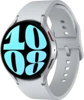 Samsung Galaxy Watch6 - 44 mm - intelligente Uhr mit Sportband - Silber - Bandgröße: M/L - Anzeige 3.73 cm (1.5 Zoll)